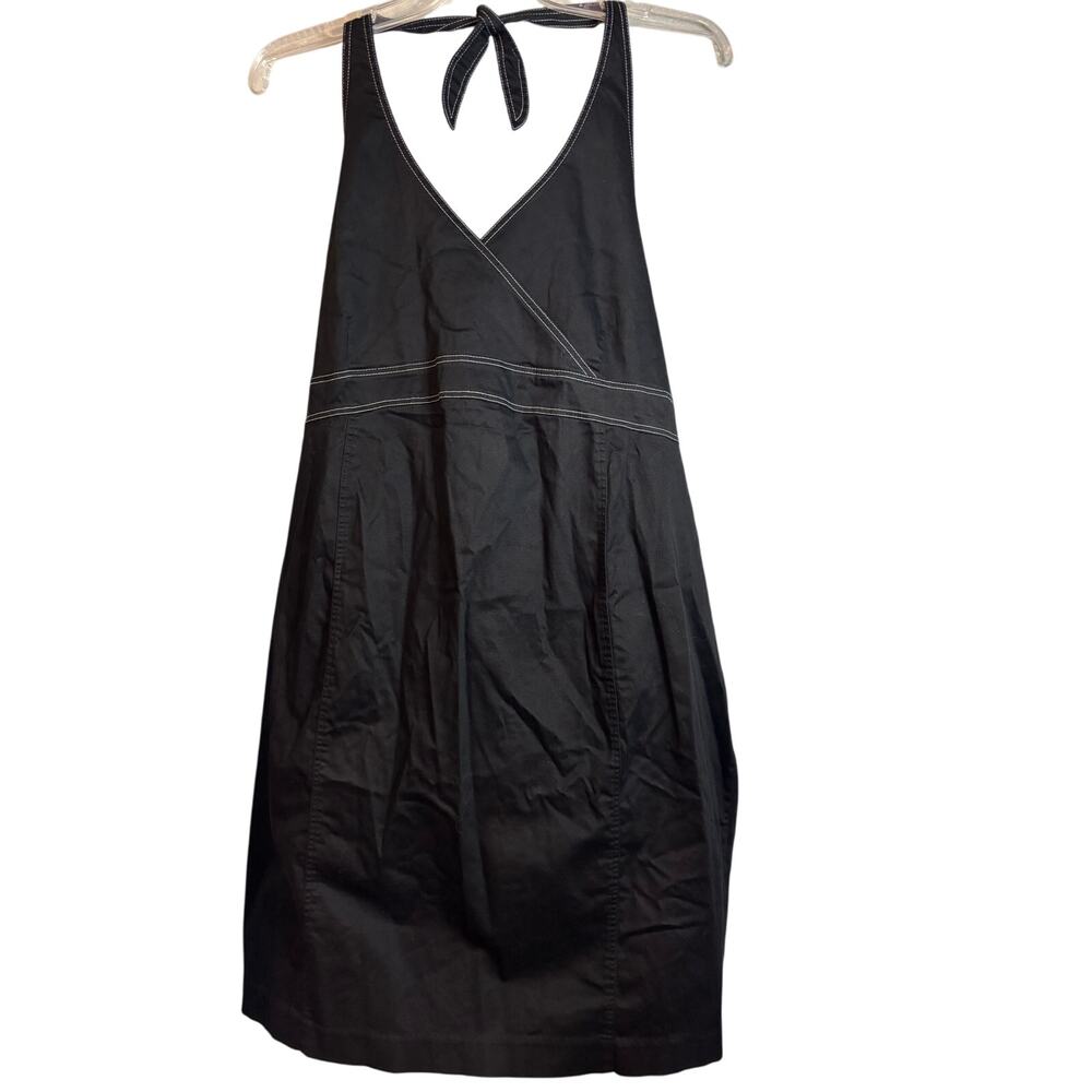 Motherhood Black and White Jumper Halter tie top Size Large